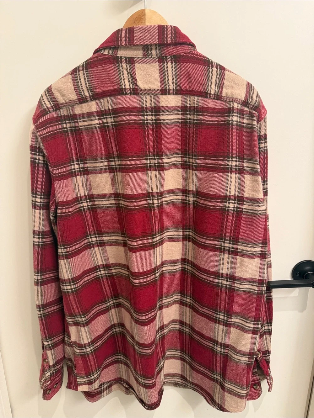 Banana Republic Red & Cream Plaid Button-Up Shirt